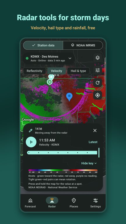 Gable velocity radar with a press-and-hold reading